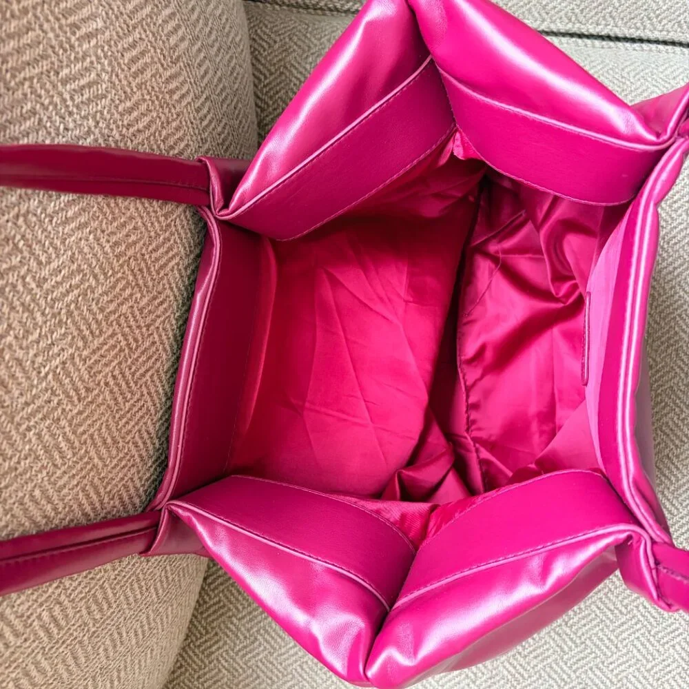 Neiman Marcus Leather - like Plum Tote - Picture 3 of 8